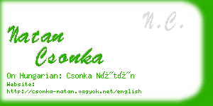 natan csonka business card